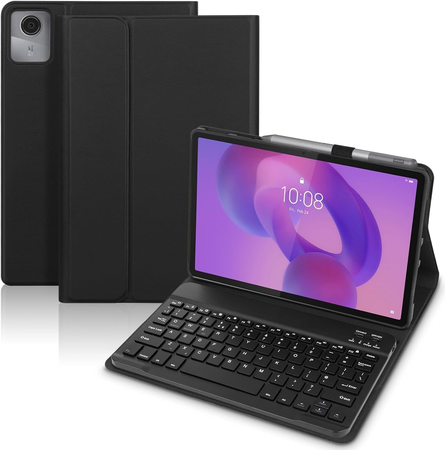 Detalle de KTOITION Lenovo Idea Tab 11 2025 Keyboard Case, Detachable UK QWERTY