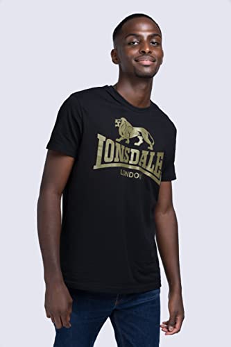 Thumbnail 7 de Camiseta Lonsdale Bangor Double Pack para hombre – Black/Olive (tallas variadas)