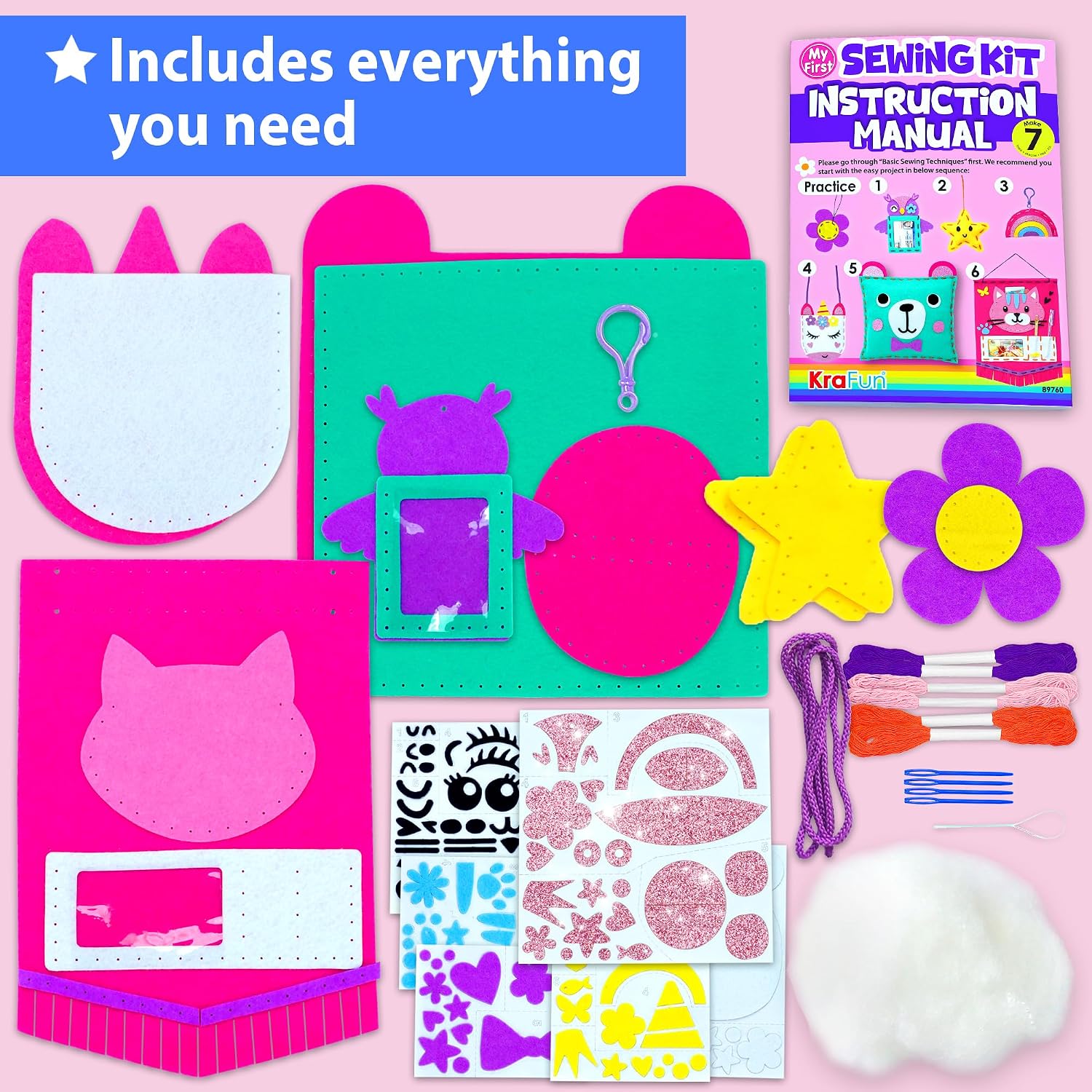 Detalle 2 de KRAFUN My First Sewing Kit for Kids