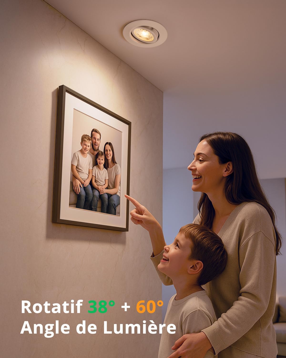 Detalle 1 de Bojim led-inbouwspots 7 W, set van 10, IP44, dimbaar en met 3 wittinten
