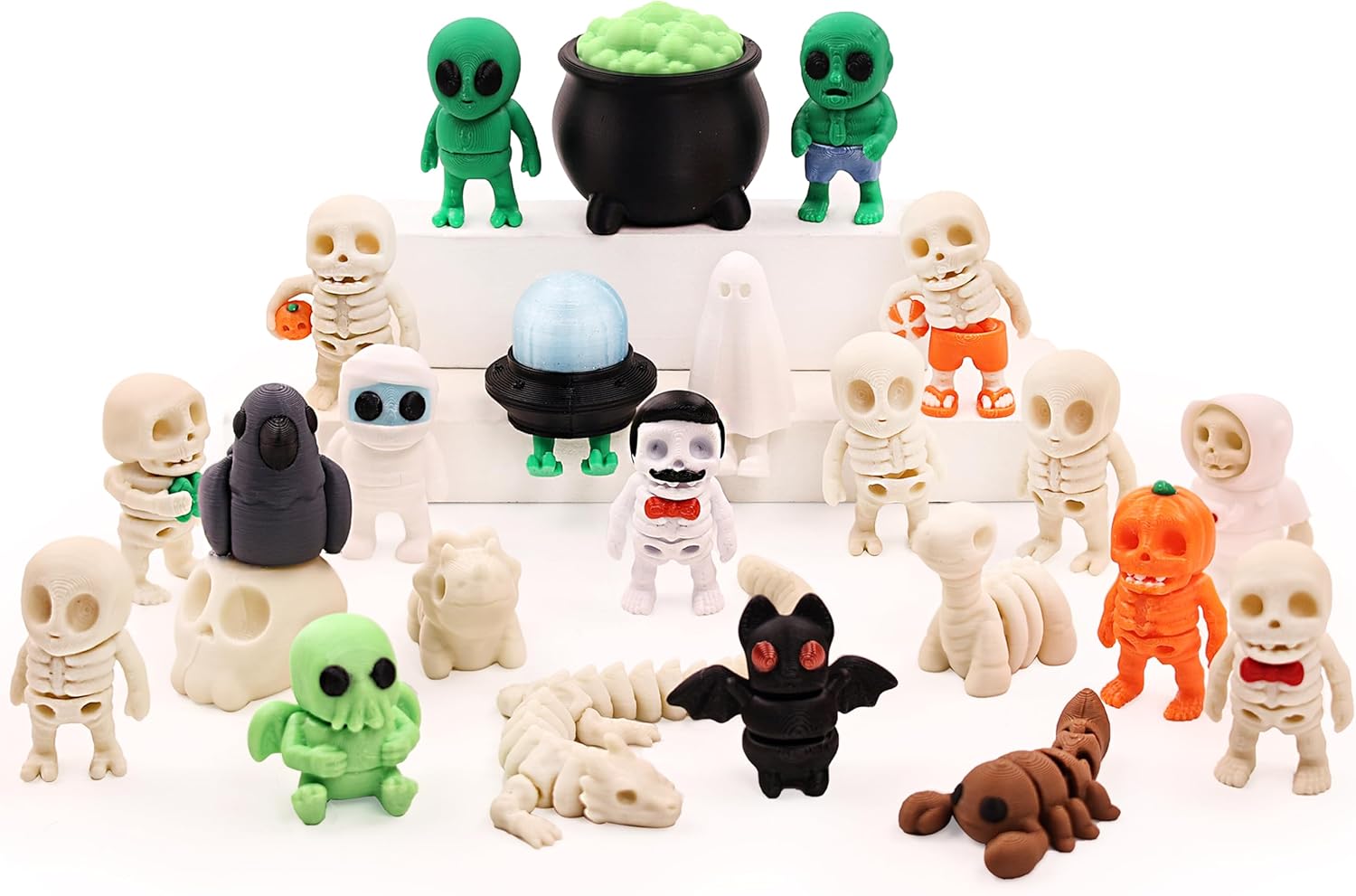 Detalle de 3D Printed Figurines Set by ZOU3D: Articulated Animal Miniatures for Play, Fidgeting, and Display