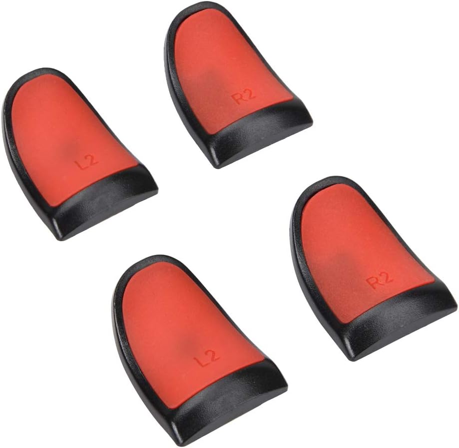 Detalle de Extended Buttons Trigger for PS4 Controller (Red) – Soft Touch ABS Extenders