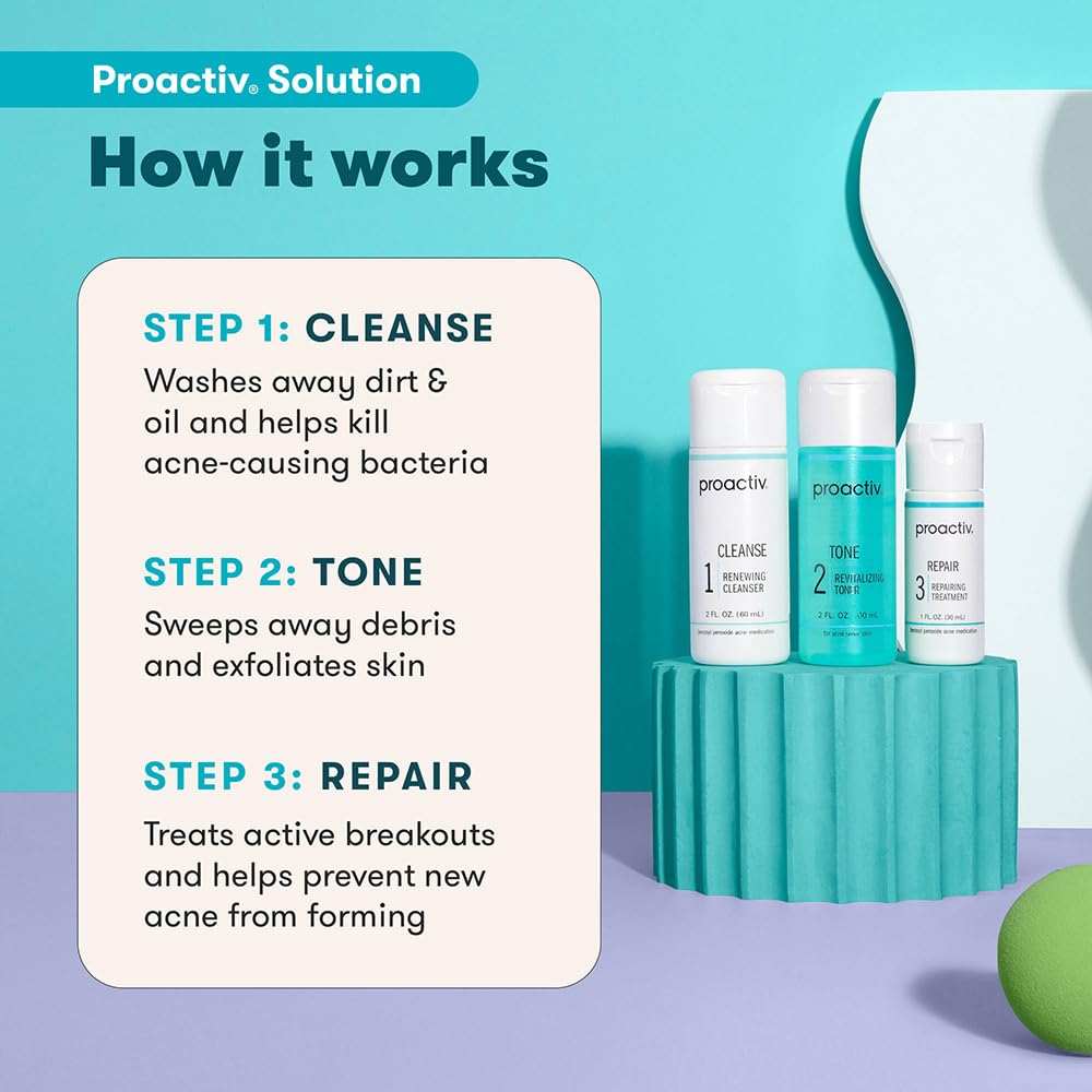 Detalle 2 de Proactiv Solution Acne Treatment Kit, 30-Day 3-Step Routine with 2.5% Benzoyl Peroxide