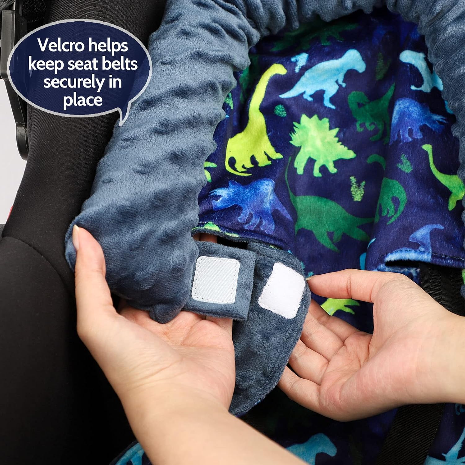 Detalle 1 de TANOFAR Baby Car Seat Head Support, Blue Dinosaur