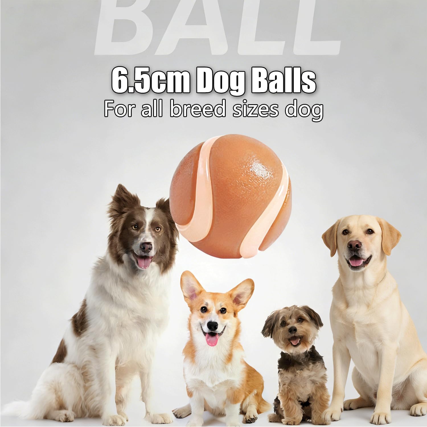 Detalle de Speedy Panther Speedy Panther 6 Pack Indestructible Dog Balls (Squeaky Rubber Chew Toys)