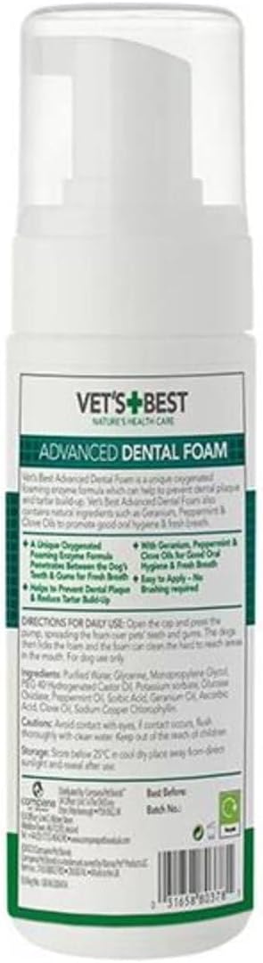 Detalle 2 de Vet's Best Advanced Dental Foam für Hunde – 120 ml