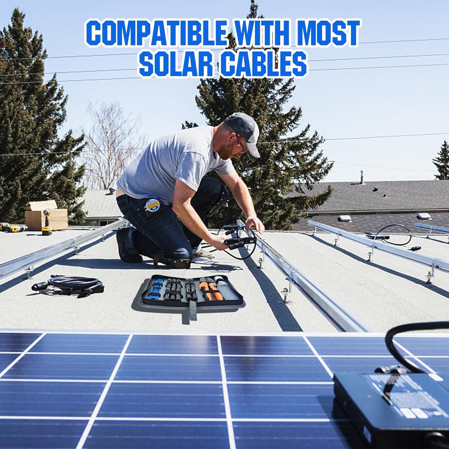 Detalle 2 de ECO-WORTHY Solar Crimper Tool Kit (13-Piece) with Connectors and Spanner Wrenches