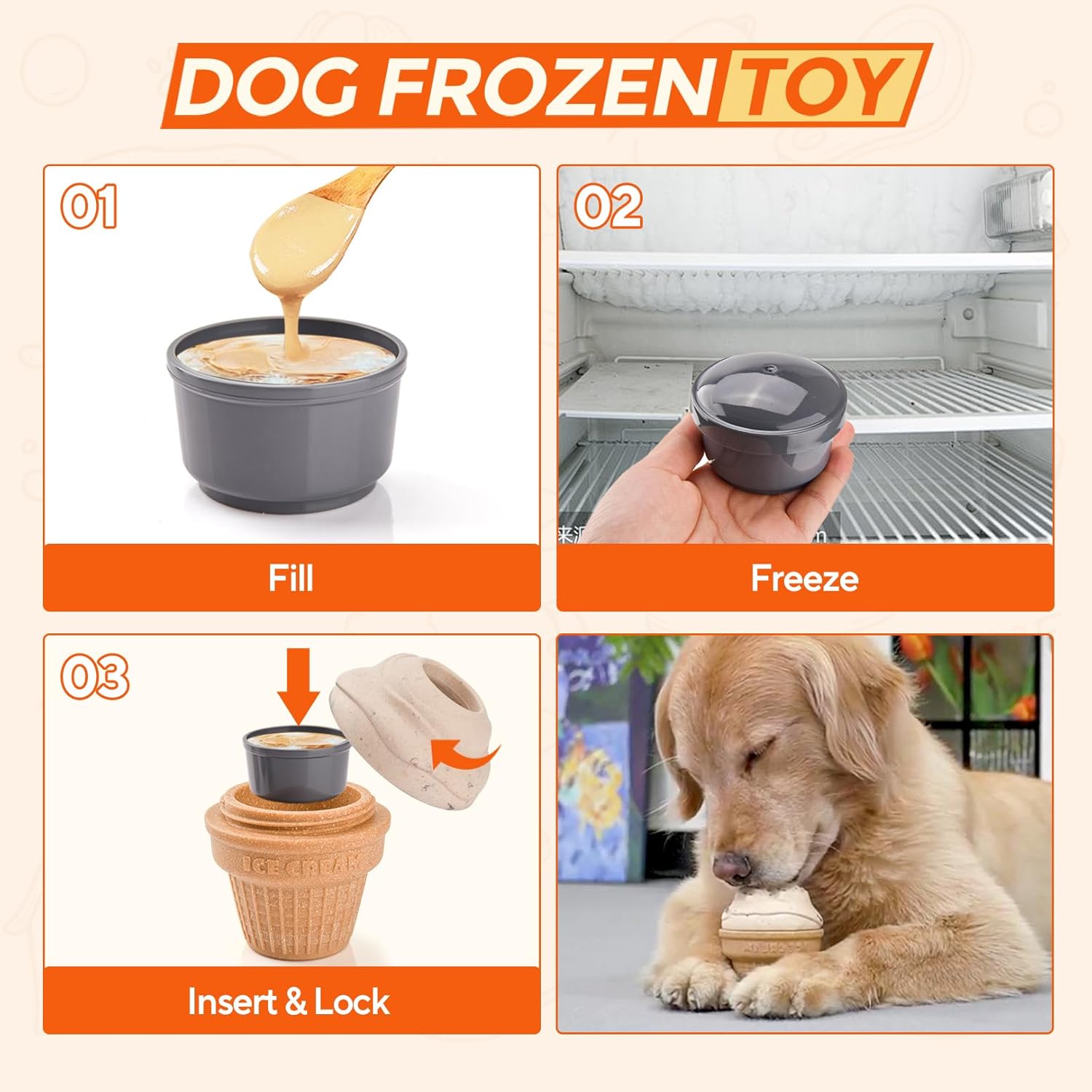 Thumbnail 2 de AUSCAT Frozen Dog Treat Toy slow feeder 1️⃣