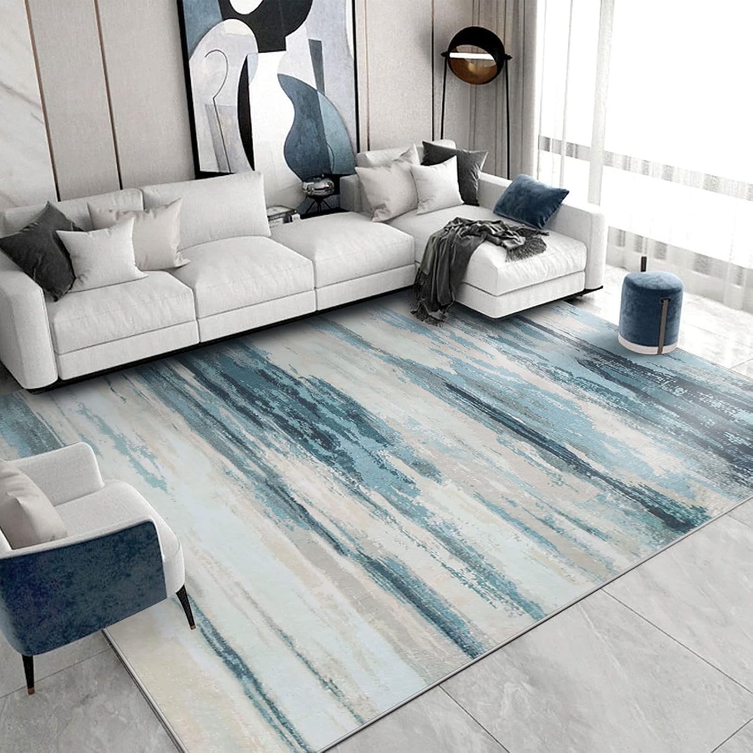 Thumbnail 1 de Cinknots Alfombra Salón Vinilo Gris10 200x250 cm Antideslizante 🏠