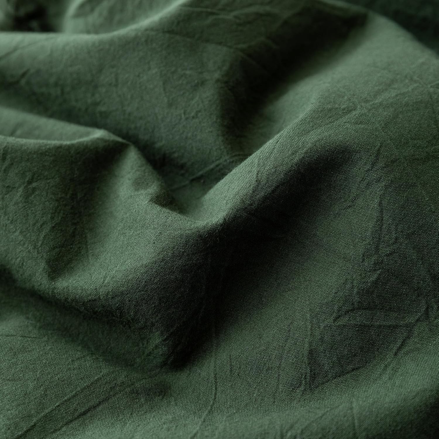 Detalle 2 de JIYUAN Super King Plus Washed Cotton Duvet Cover Set (Relaxed Linen Feel) with Hidden Zipper & 8 Corner Ties