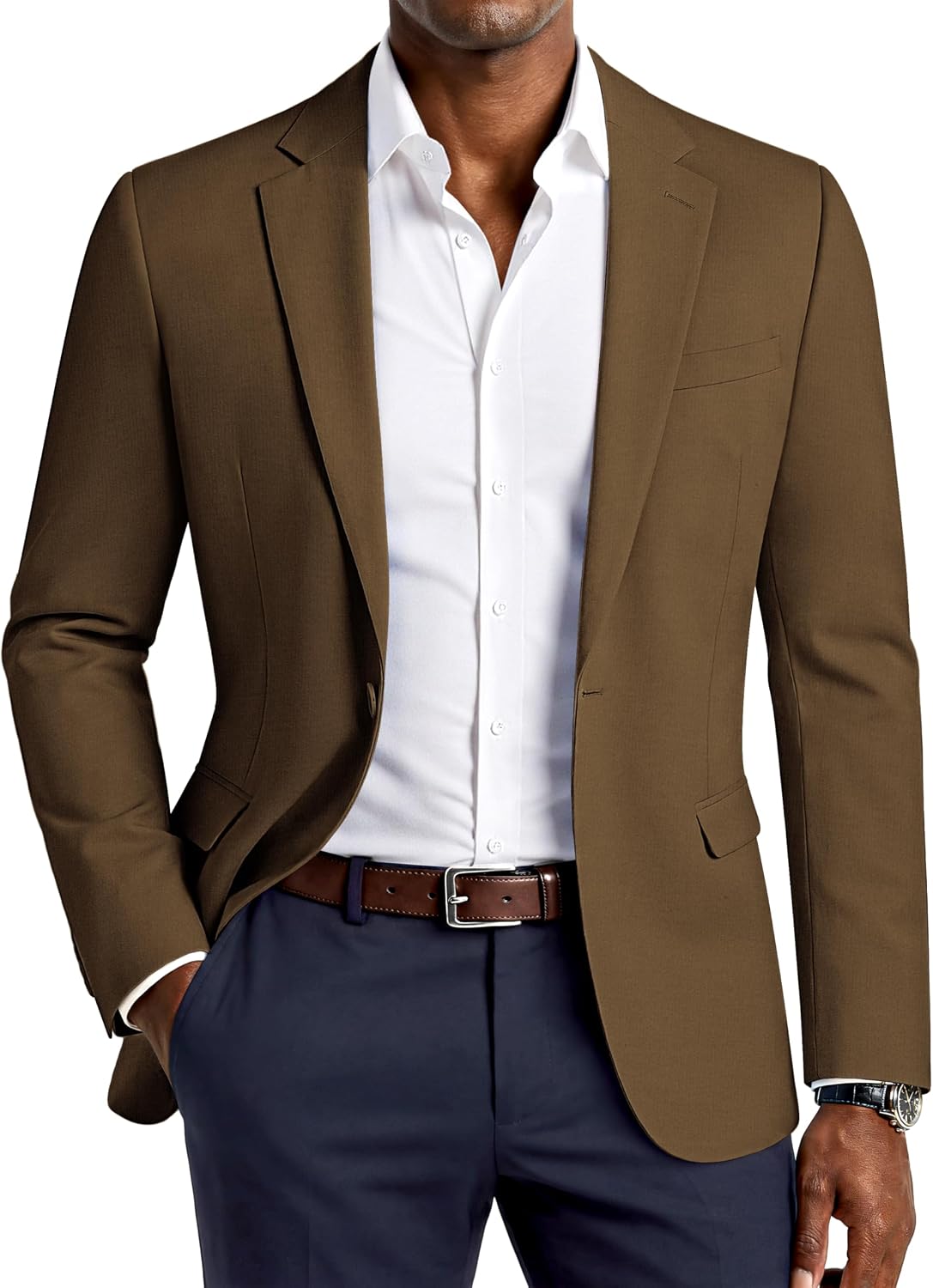 Detalle de PJ PAUL JONES Lightweight Men's Sport Coat, Single-Button Blazer with Notch Lapel