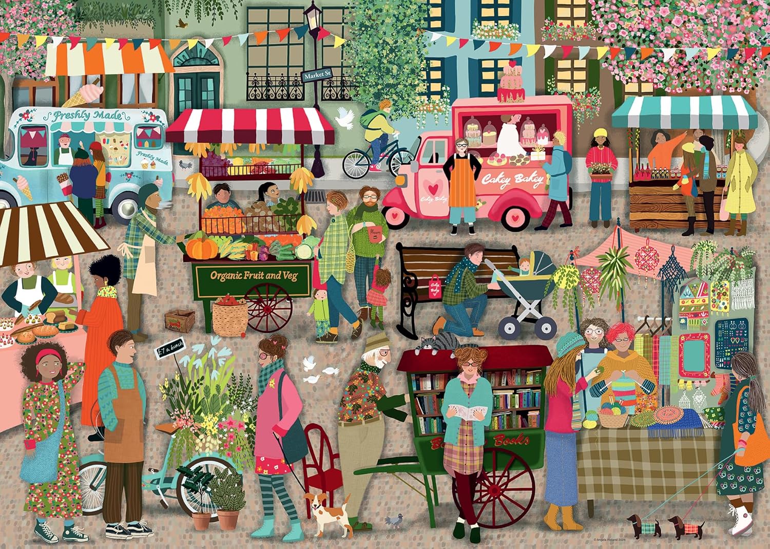 Detalle de Ravensburger Street Market – Puzzle da 1000 pezzi