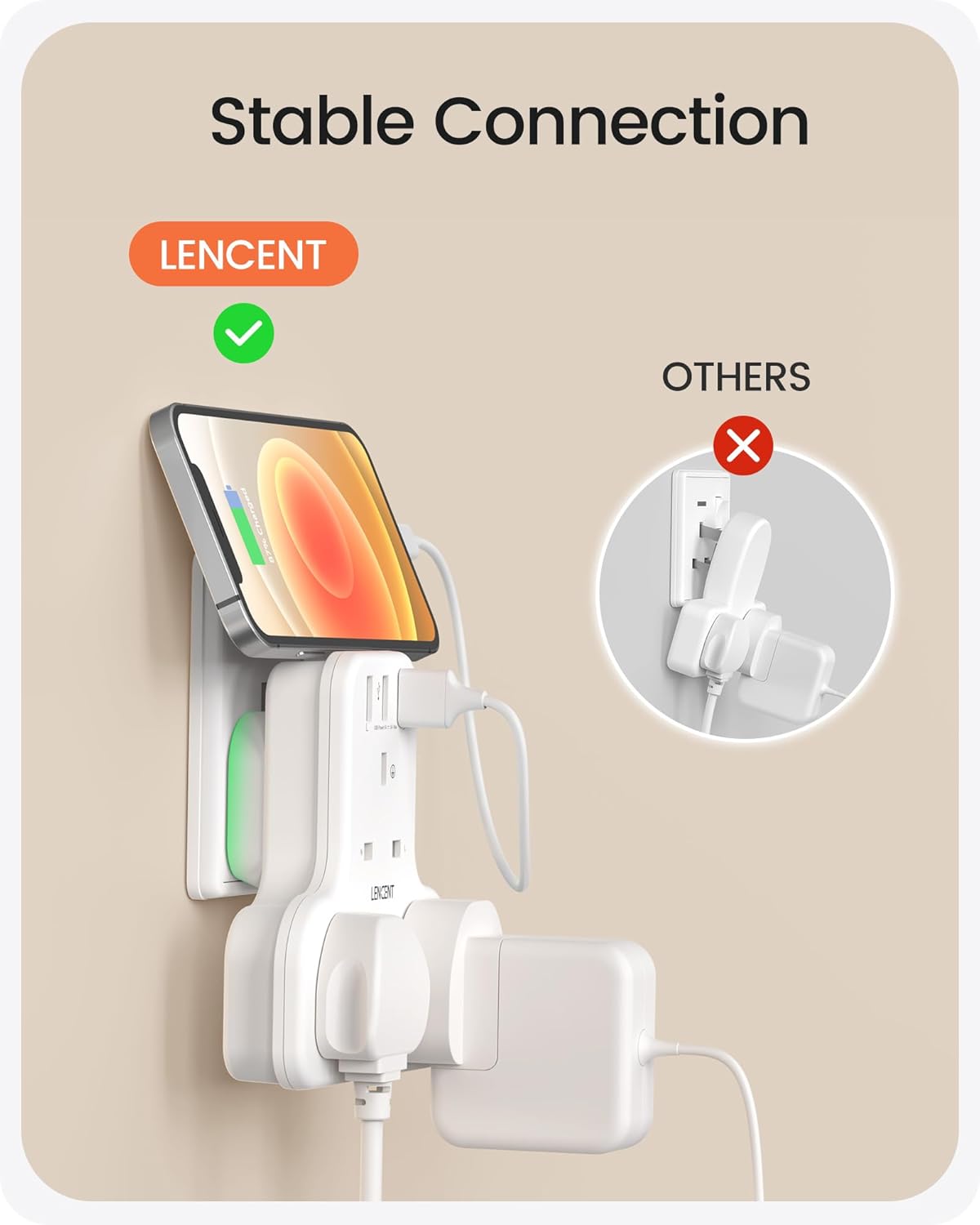 Thumbnail 3 de LENCENT Plug Extension Socket 13A with 3 USB ports 🔌