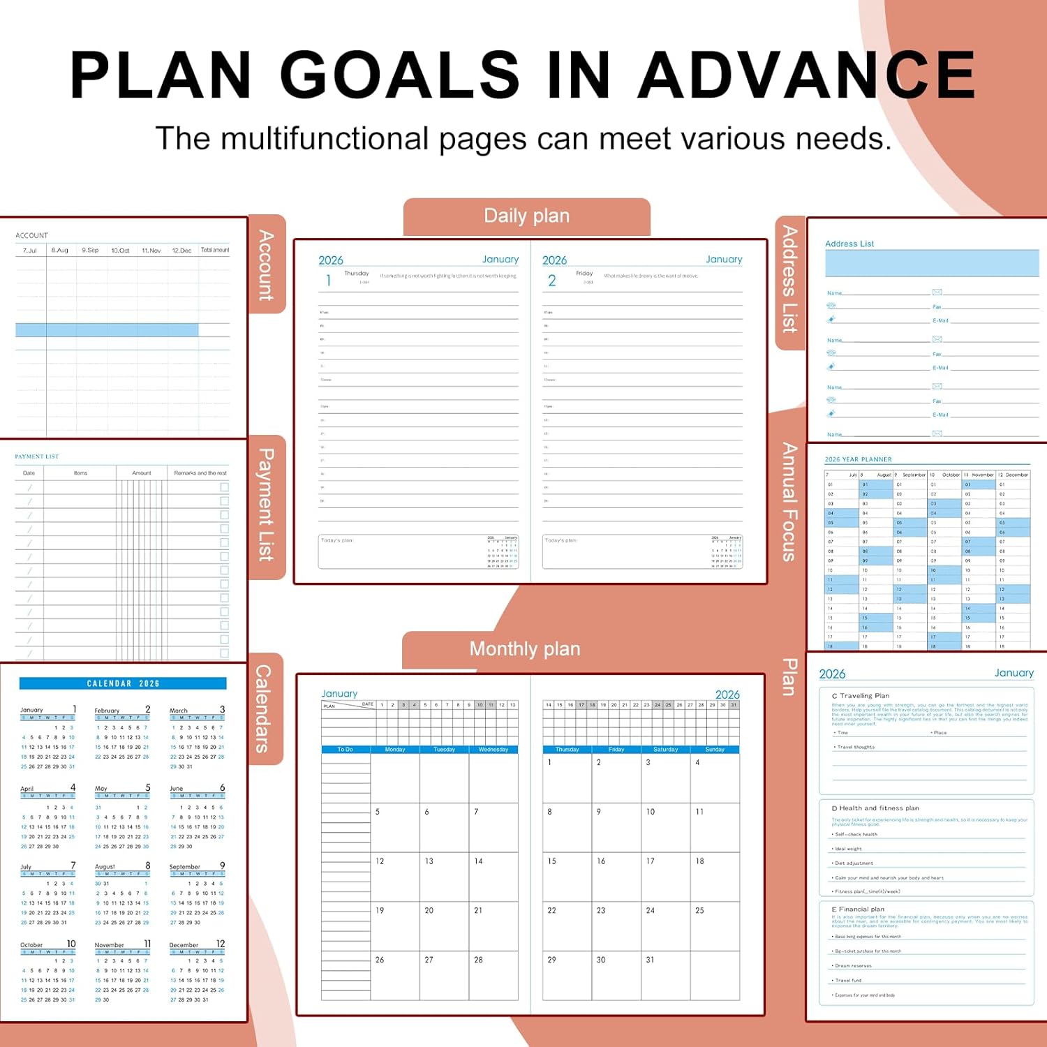 Thumbnail 4 de Academic Diary 2026 A5 daily planner 📔