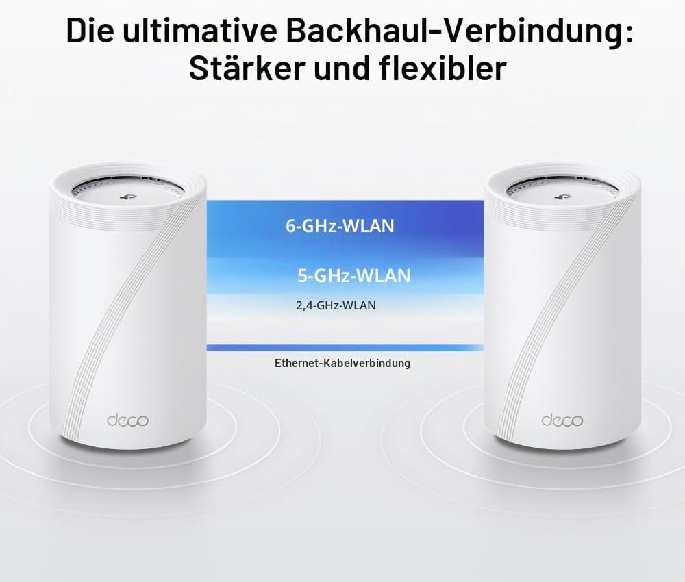 Thumbnail 4 de TP-Link Deco BE68 Mesh-WLAN Set (3er Pack) – WiFi 7 Tri-Band mit BE14000, 10G/2,5G/1G Ports