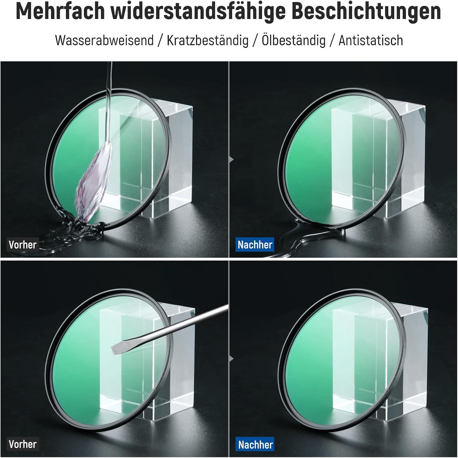 Detalle de NEEWER 62mm Black Diffusion 1/8 Filter – sanfte Hauttöne und kinoartiger Glanz für Video, Porträt & Vlogging