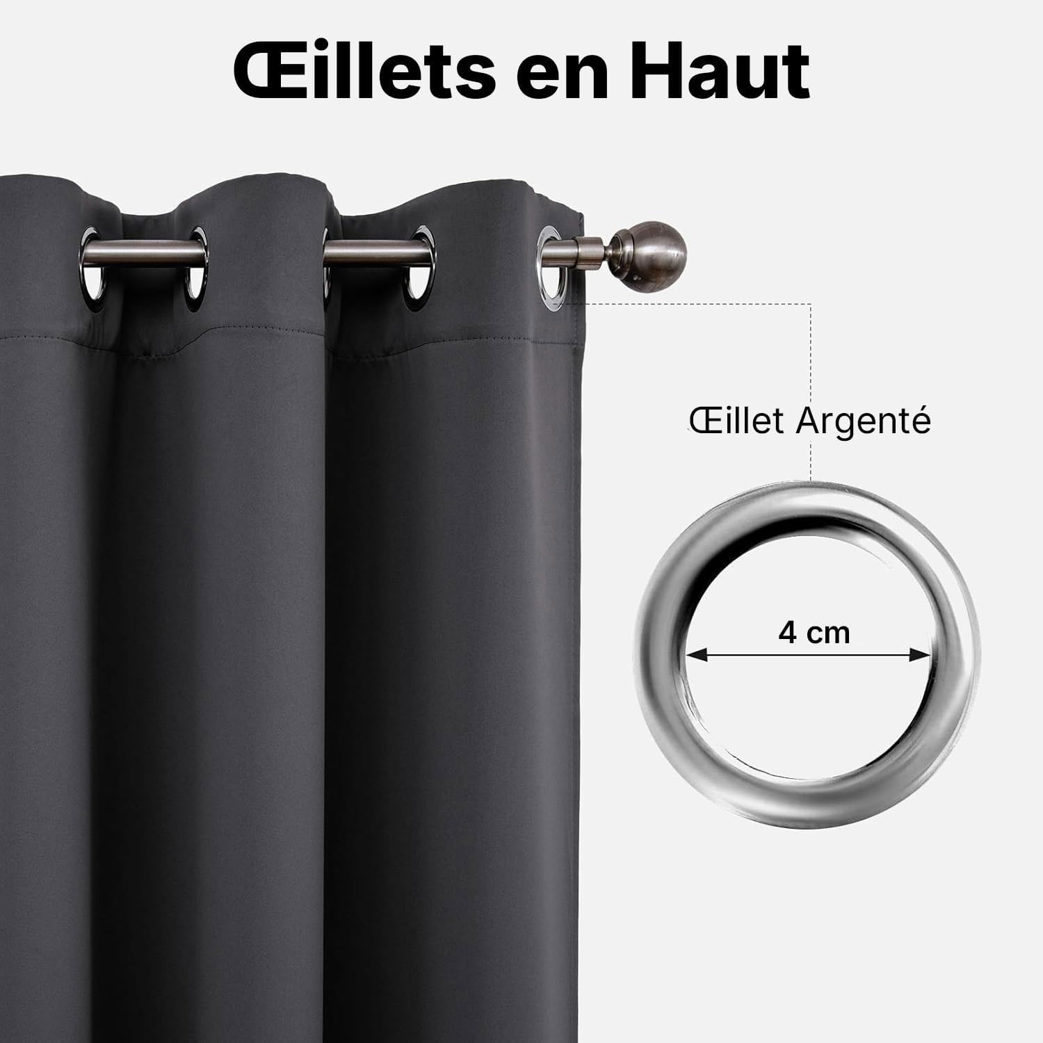 Thumbnail 4 de Joydeco Rideau occultant 117×137 cm 🪟