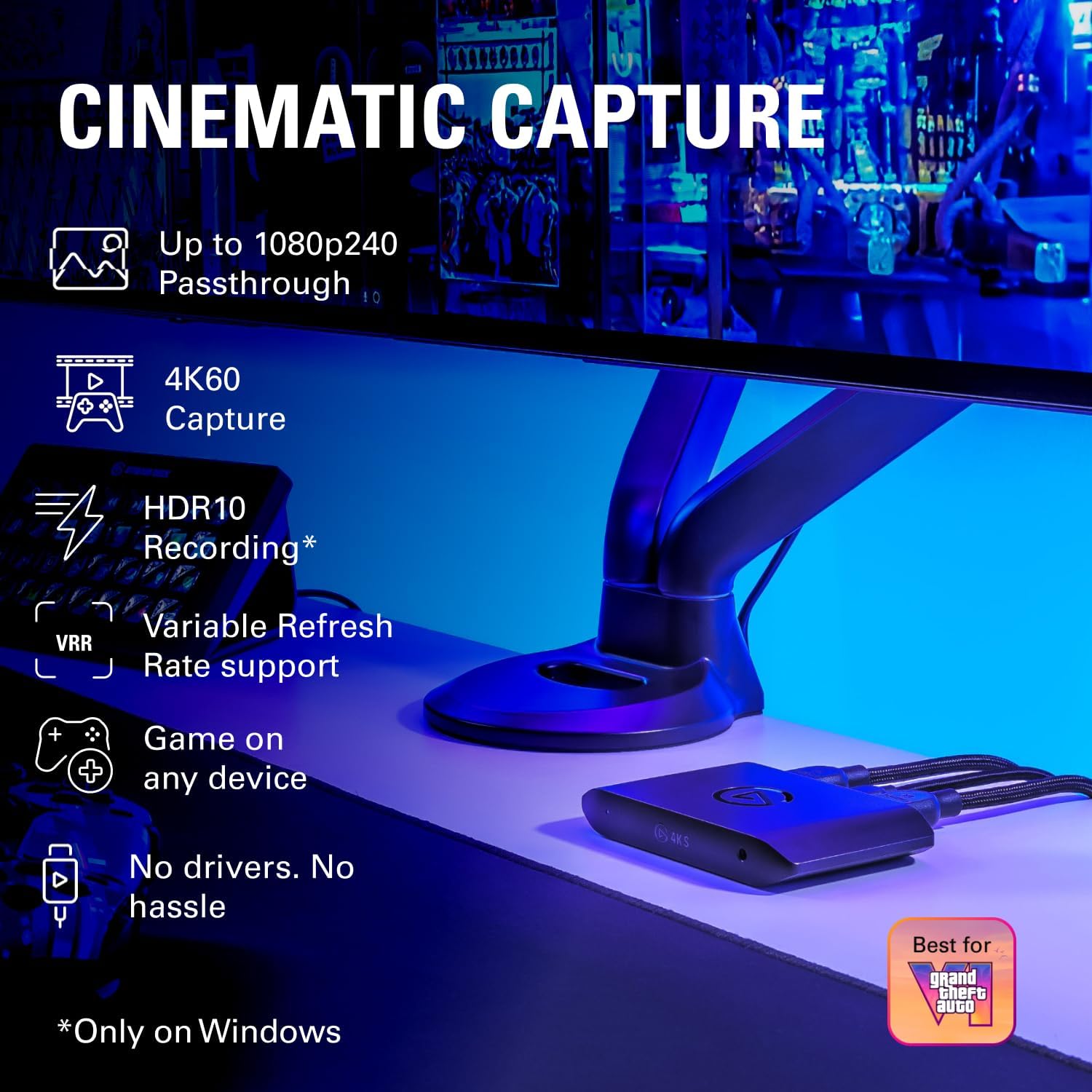 Detalle 2 de Elgato 4K S Capture Card for PS5, Xbox Series X/S, Switch 2