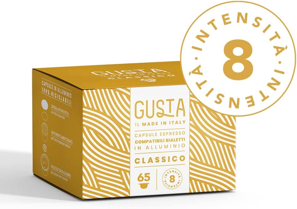 Thumbnail 3 de Gusta Capsule Compatibili con Sistema Bialetti – Gusto Classico, Alluminio, Intensità 8, Box da 65 Capsule