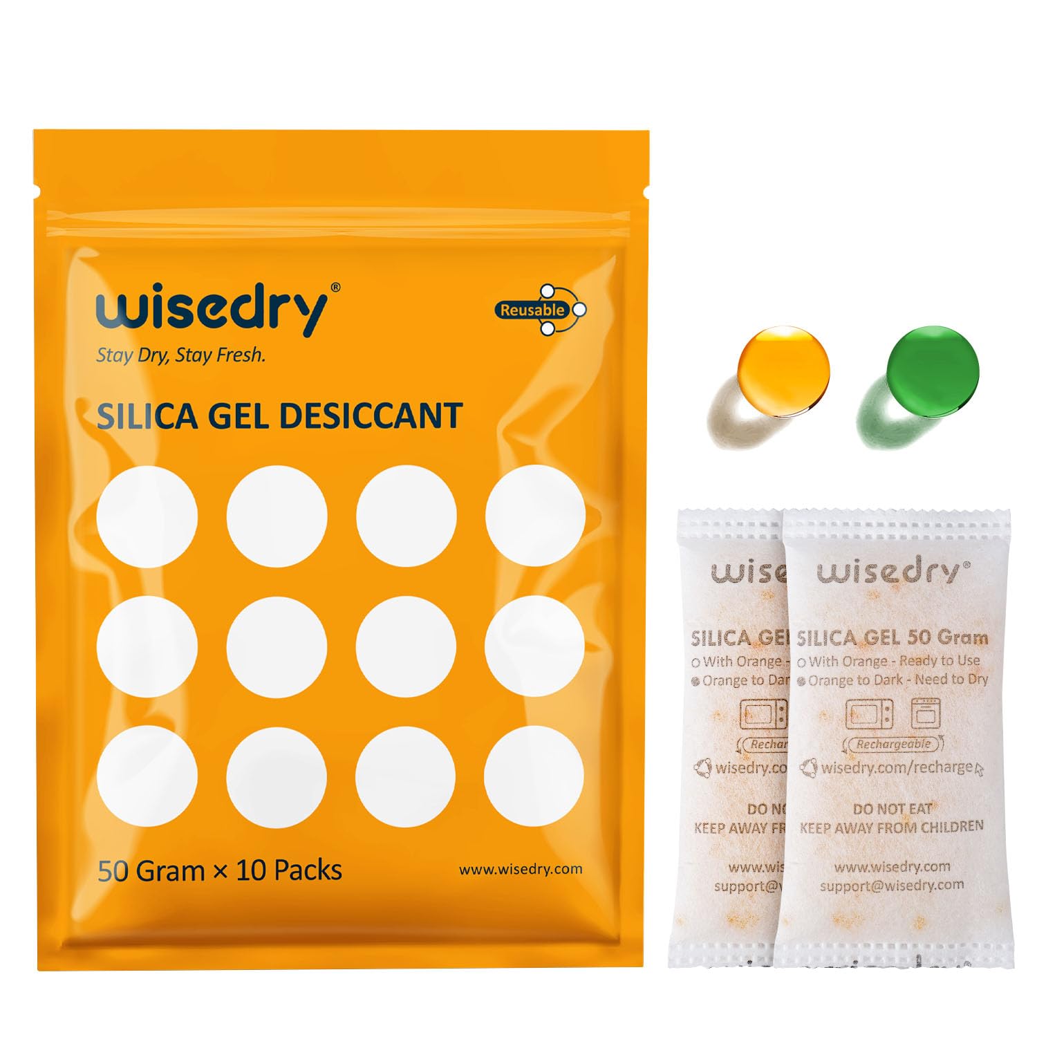 Detalle de wisedry 50 g x10 bolsas desecantes para armario