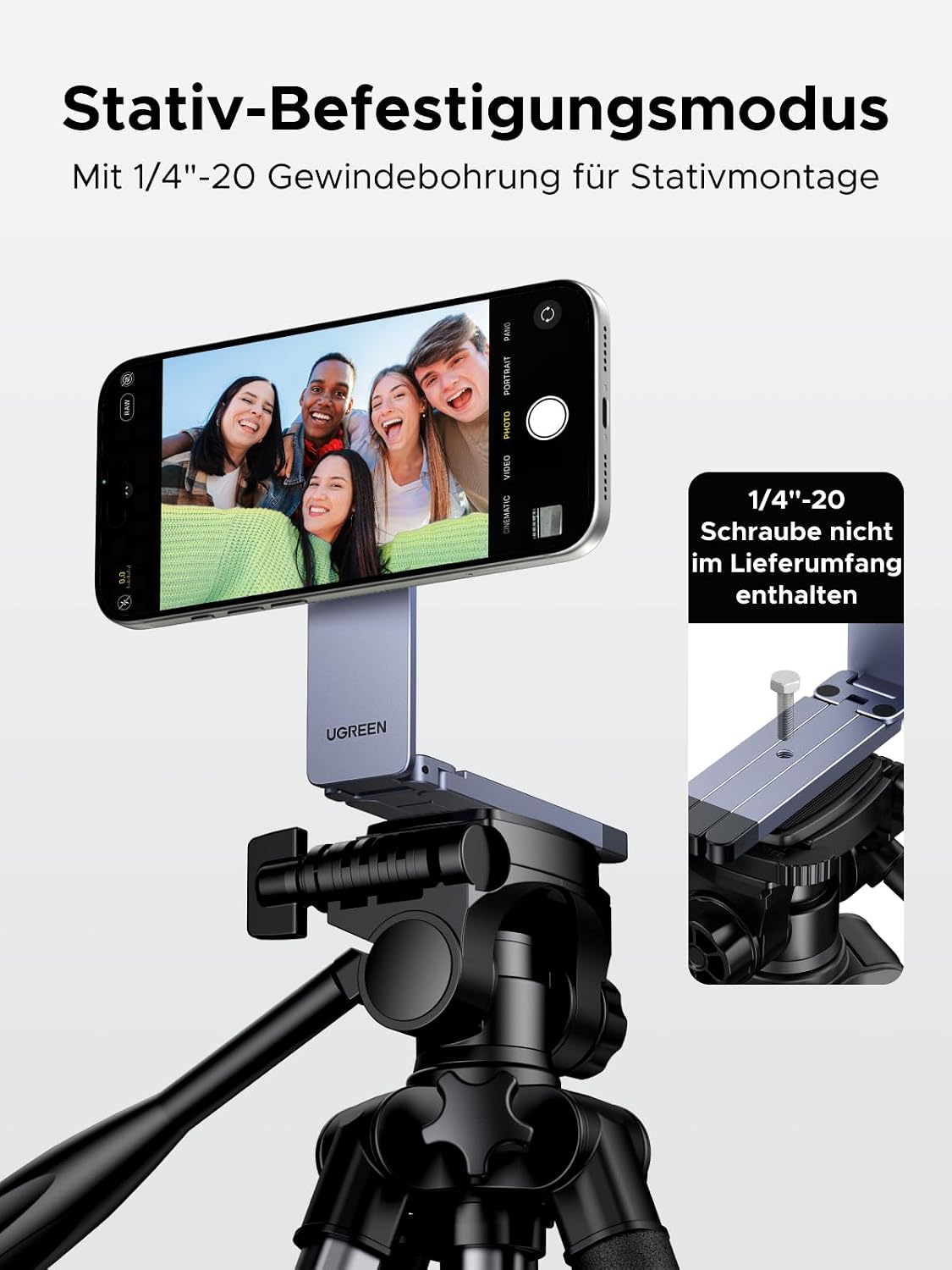 Detalle de UGREEN Magnetisches Handy Stativ aus Aluminium mit MagSafe-Halterung