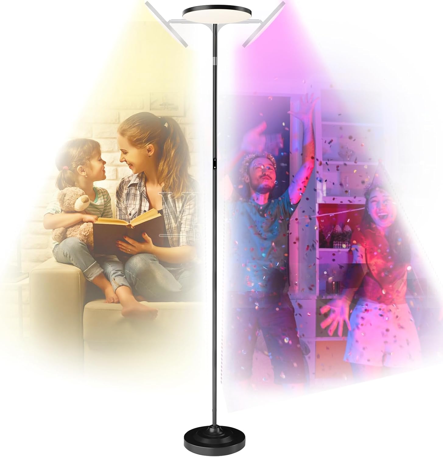 Thumbnail 6 de SIBRILLE RGB Floor Lamp (36W) with Remote, Stepless Dimming & 350° Rotating Torchiere Head
