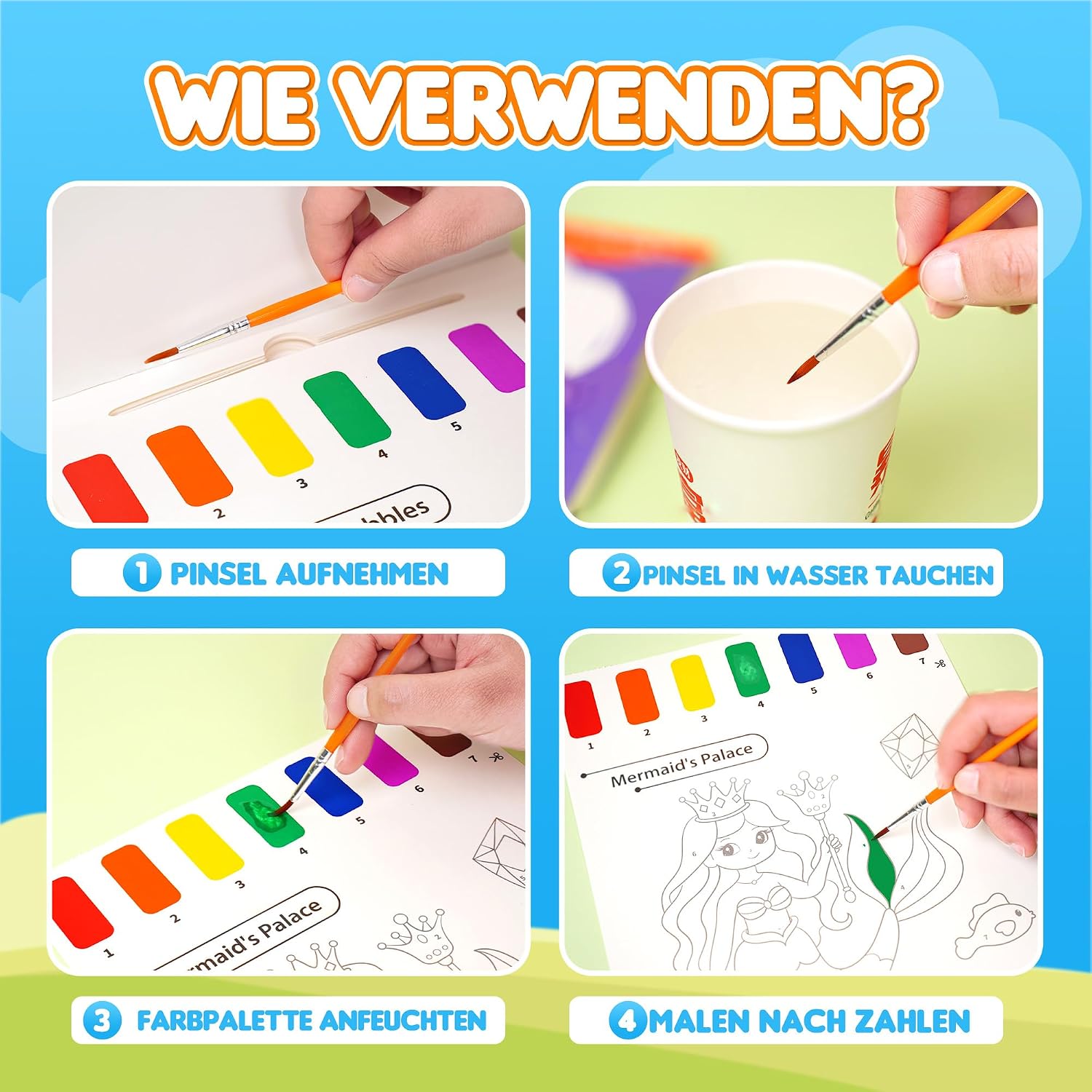 Detalle de YPLUS Malen mit Wasserbüchern 3 Themen
