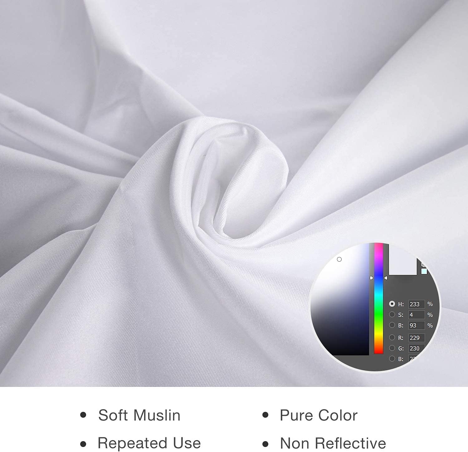 Detalle 2 de Orthland Toile de fond 3 m blanc 9,8ft