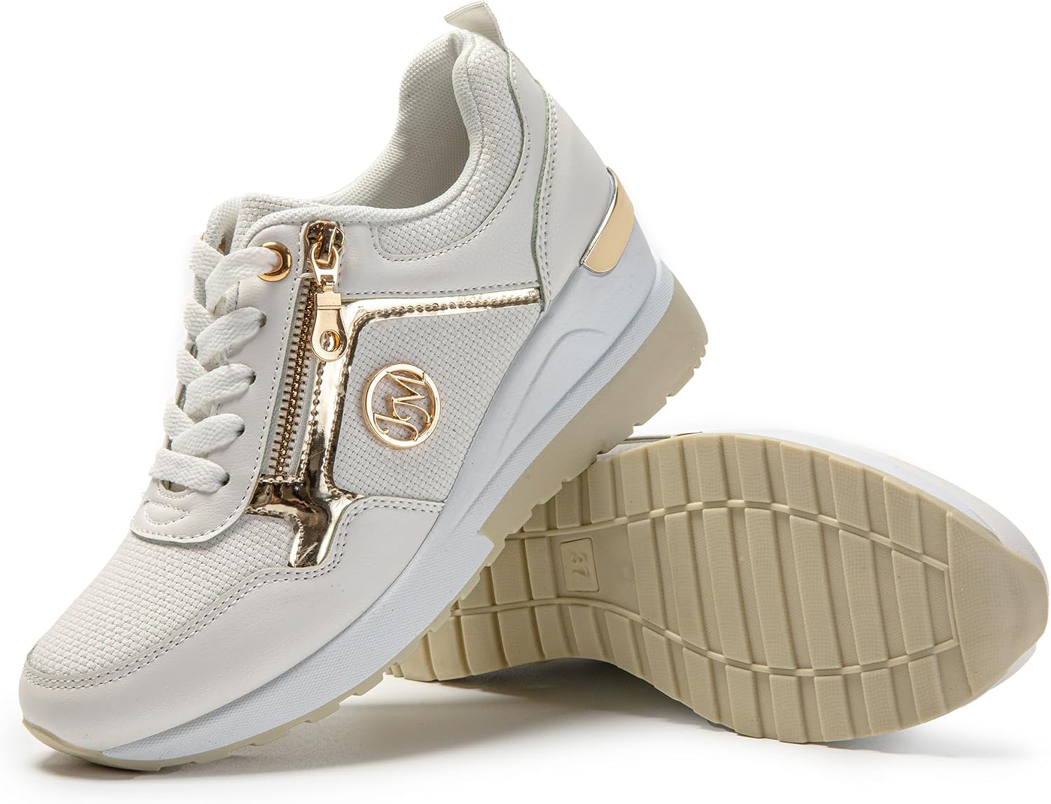 Thumbnail 1 de JOMIX damessneakers met sleehak, ademend bovenmateriaal en casual uitstraling