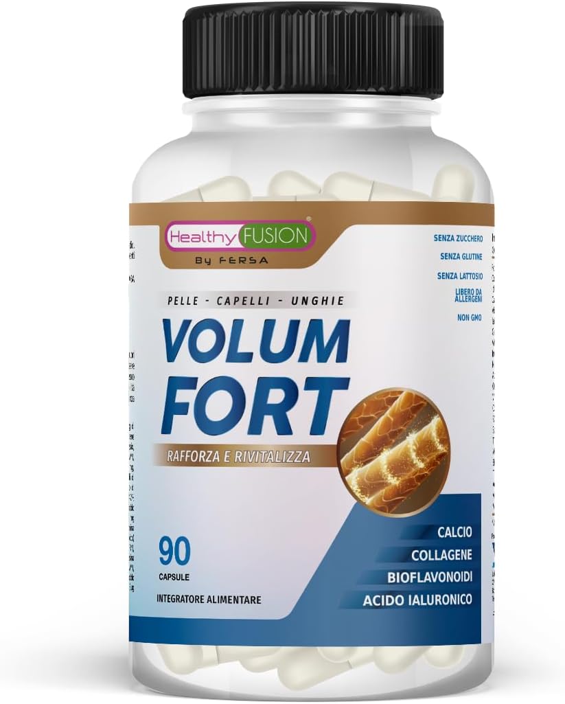 Detalle de HealthyFusion Volum Forte: integratore 3 in 1 per capelli, pelle e unghie (90 capsule)