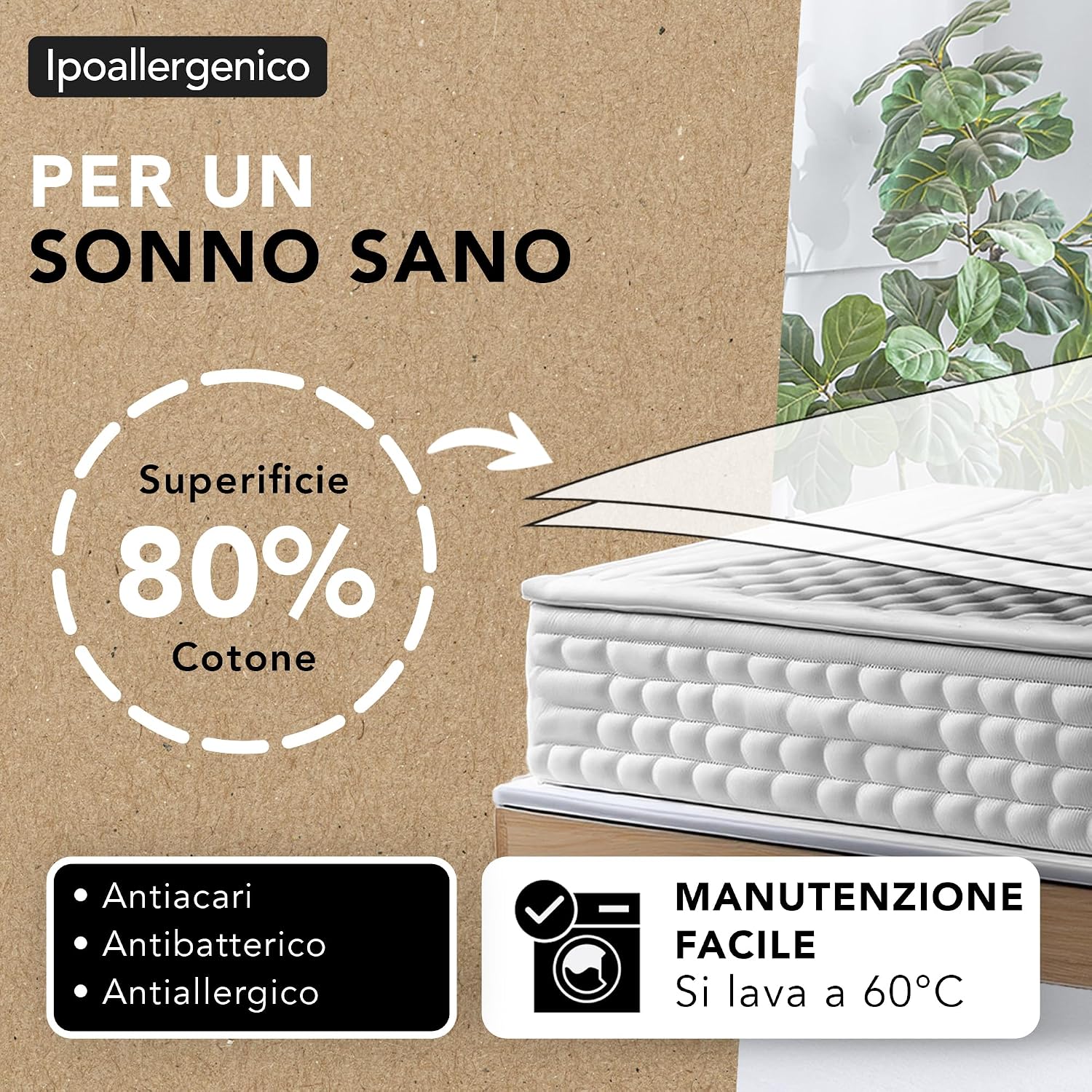 Thumbnail 3 de Coprimaterasso Singolo 90x190cm Impermeabile