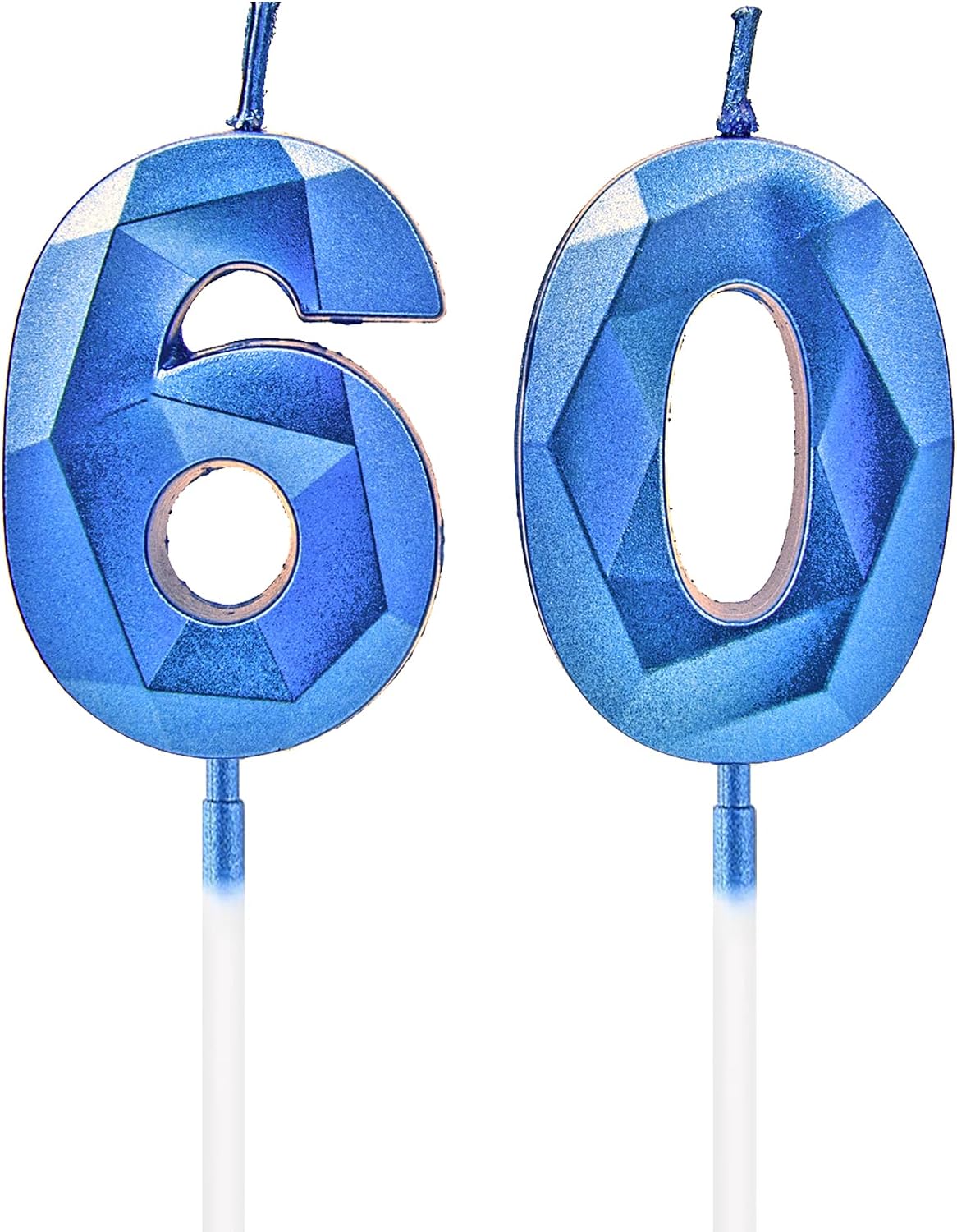 Thumbnail 6 de 30th Birthday Candles, Gold Number Candles – Elegant Number Cake Toppers