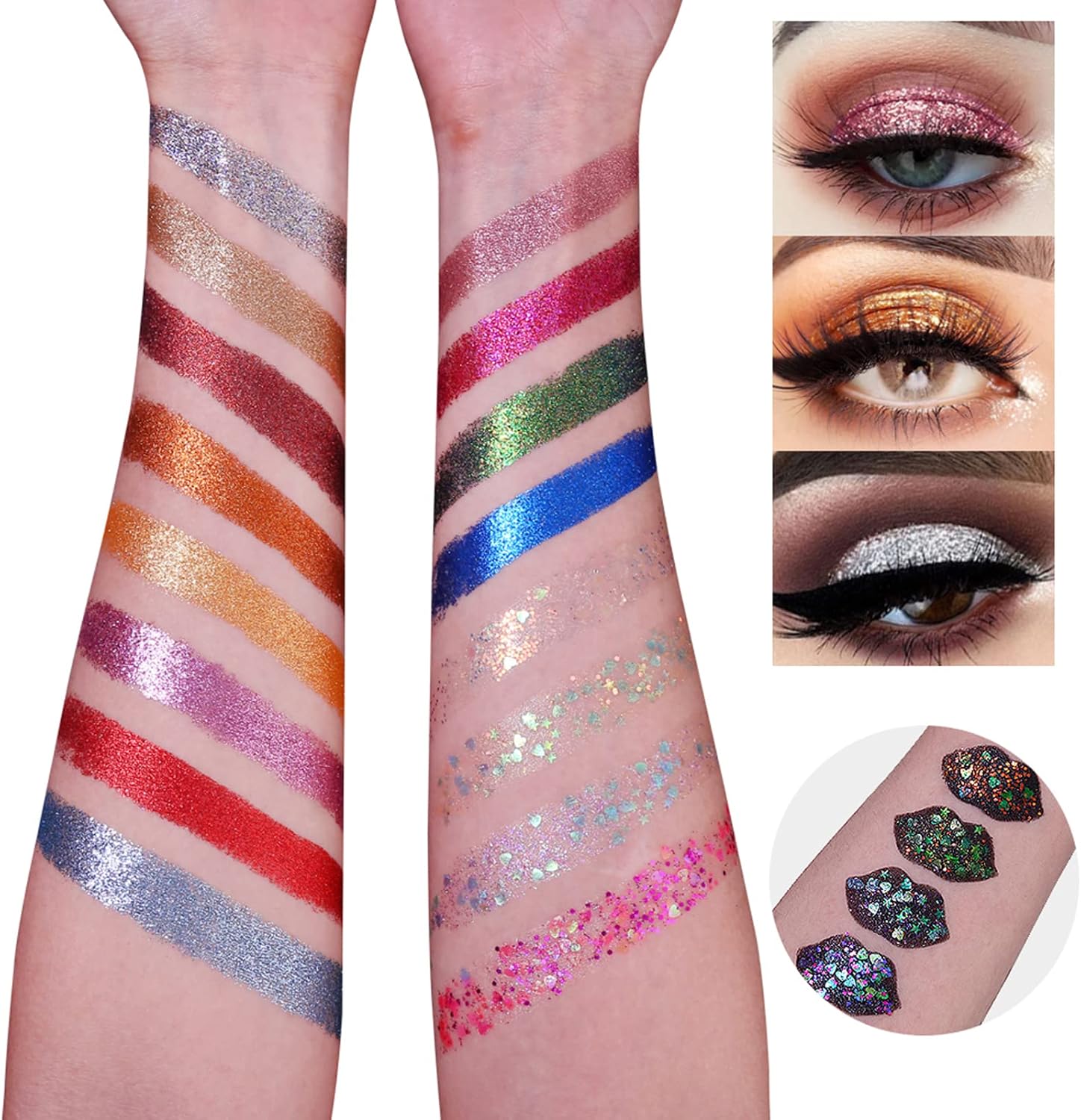 Detalle de UCANBE STUB037 Starry Glitter Eyeshadow Palette, 16 Colours