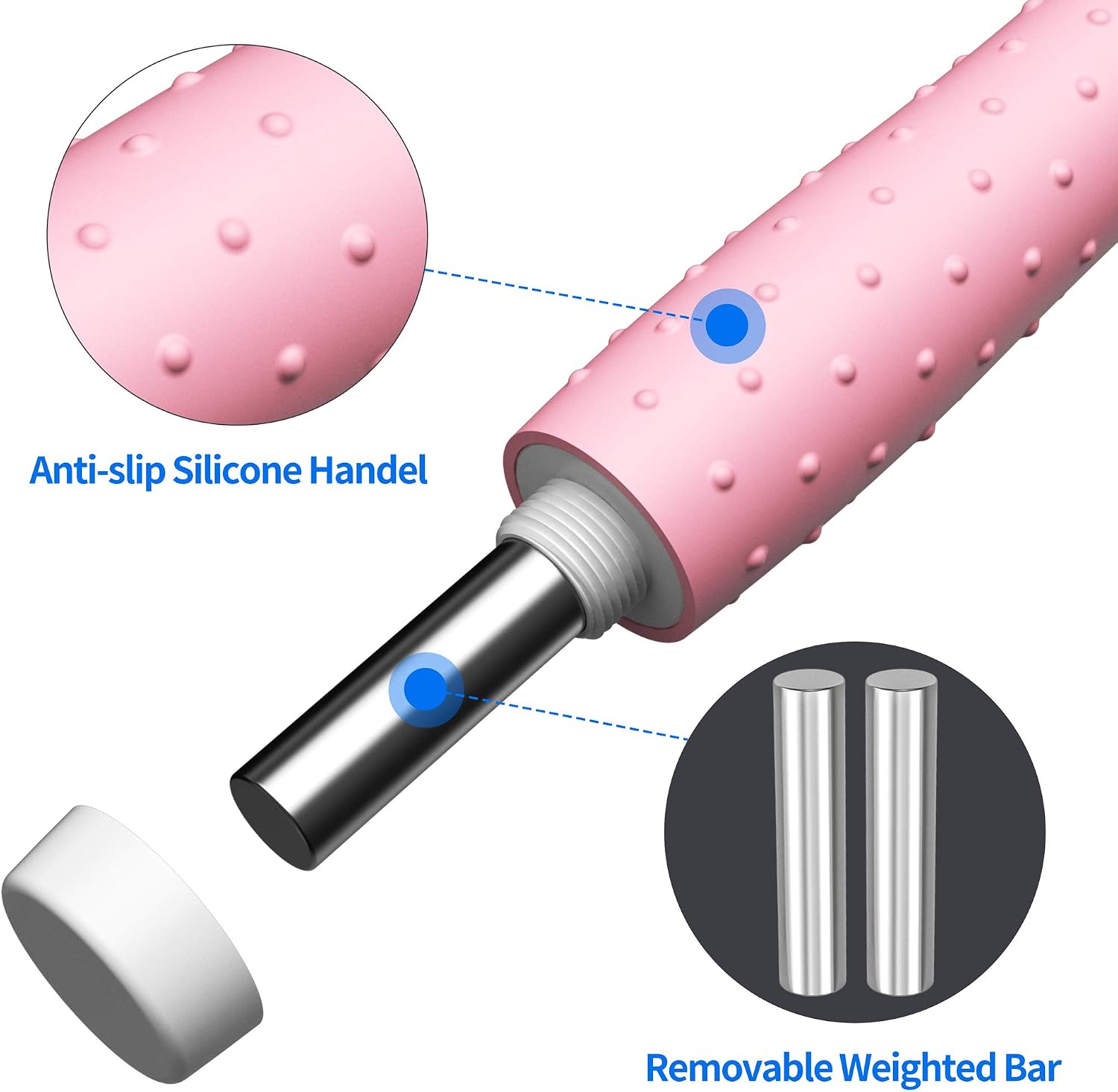 Detalle de PROIRON Skipping Rope: Digital Jump Rope with Adjustable Weights and Cordless Option