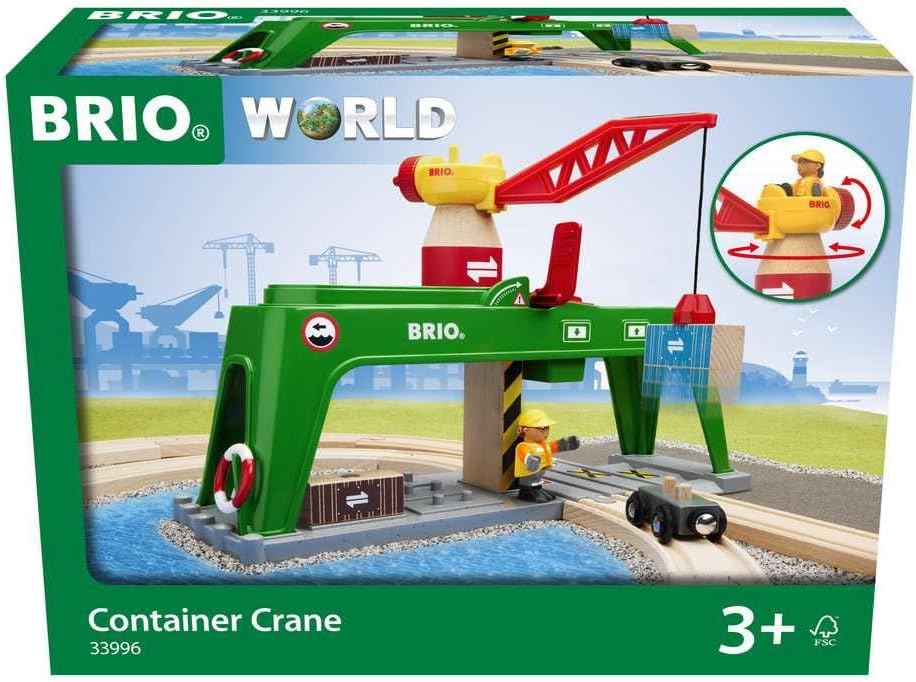 Thumbnail 1 de BRIO World 33996 laadterminal met beweegbare containerkraan
