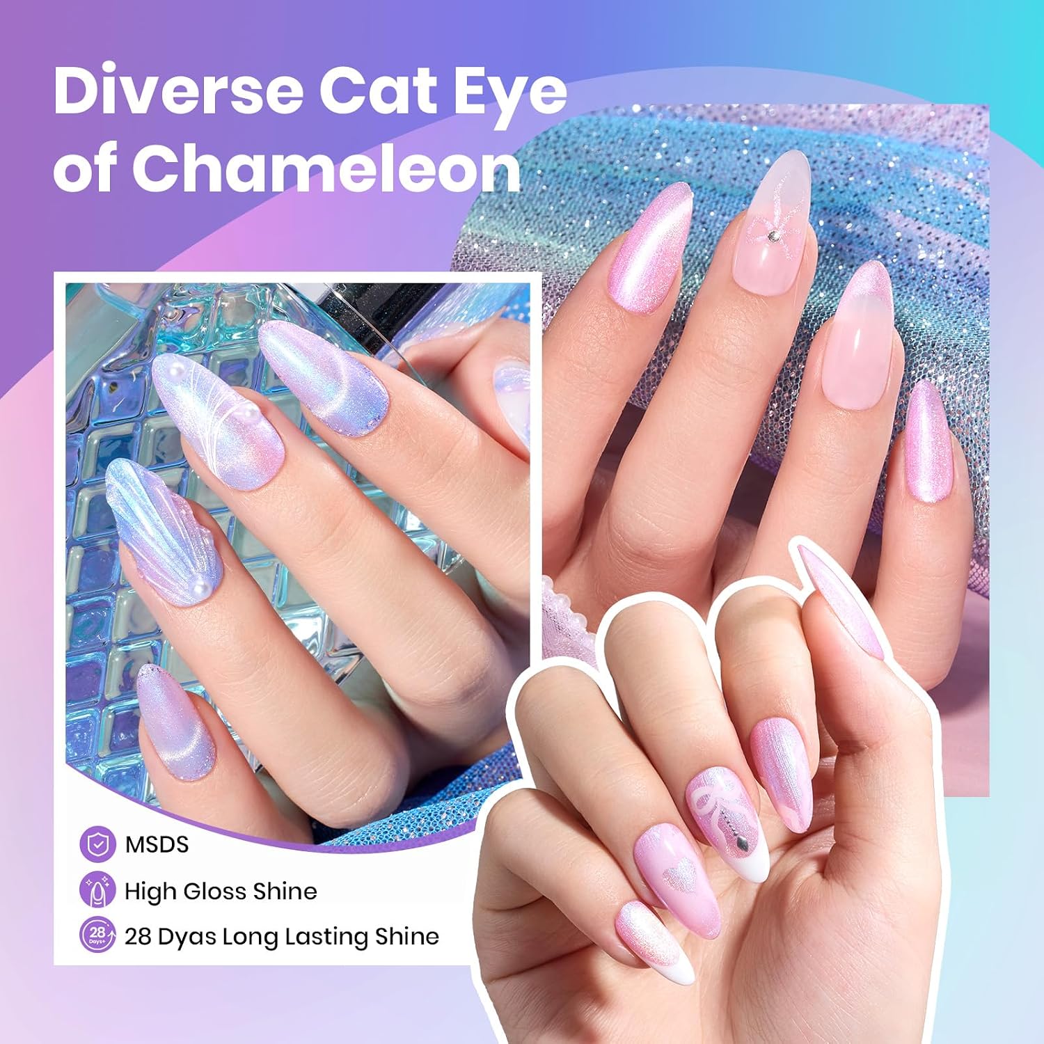 Thumbnail 4 de Beetles Cat Eye Gel-Nagellack-Set 6 Farben