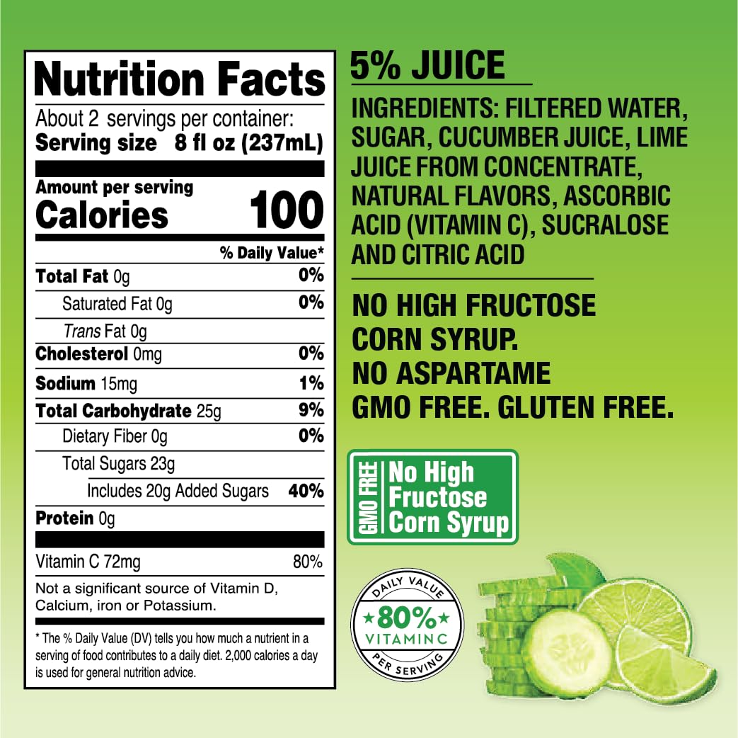 Thumbnail 1 de Langers Agua Fresca Cucumber Lime Juice Cocktail, 15.2 fl oz, Pack of 12