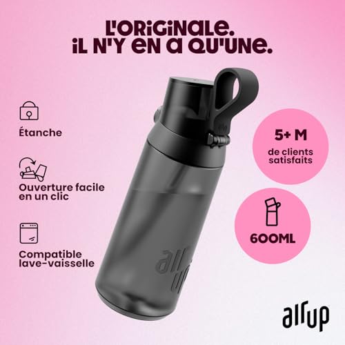 Detalle de air up Gourde Click Midnight Black 600 ml + Variety Pack 5 pods & Accessoires