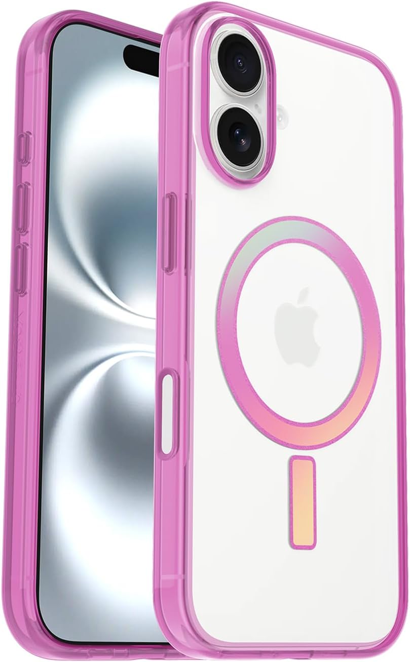 Detalle de OtterBox Coque Clear Case MagSafe pour iPhone 16 – Rosefinch