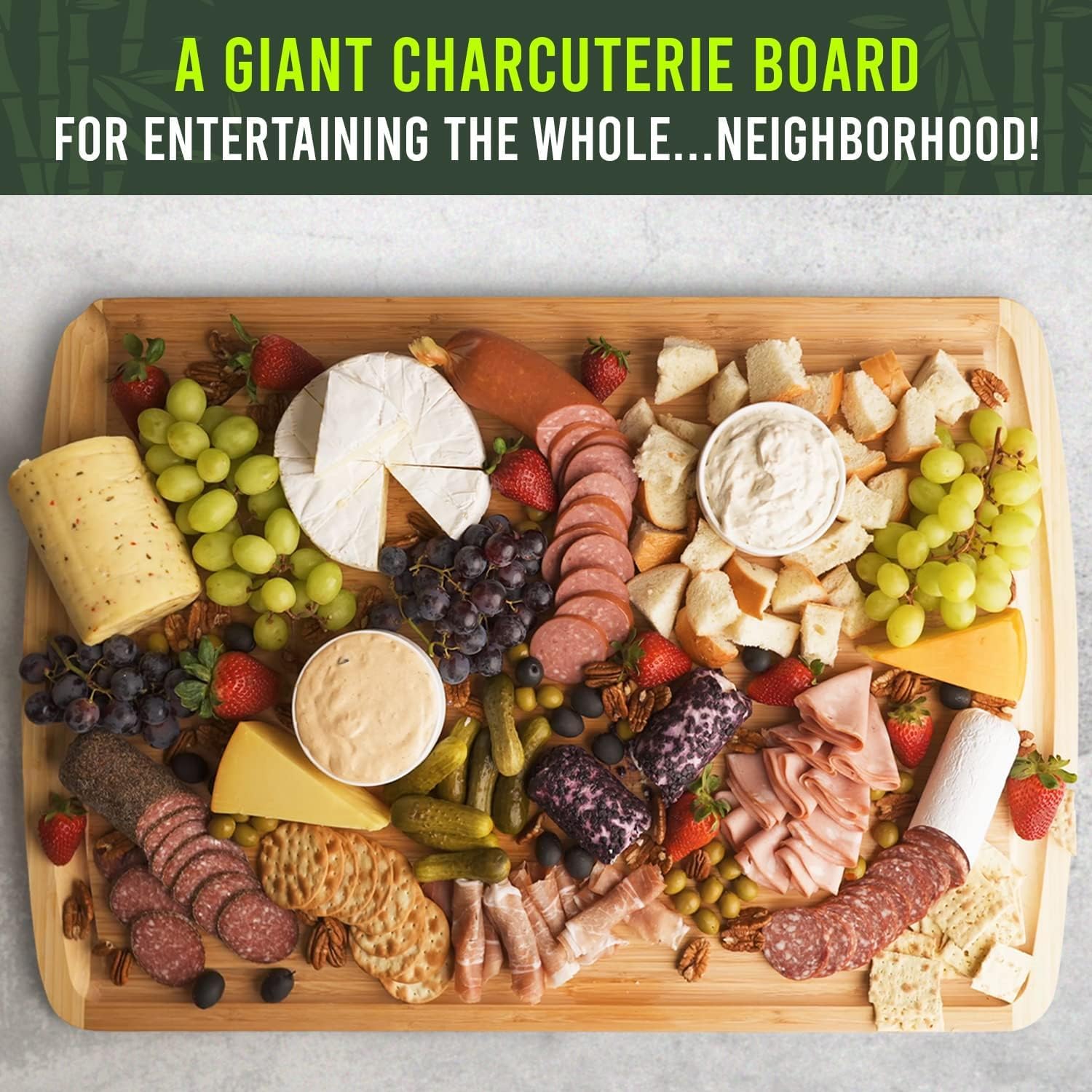Thumbnail 4 de Greener Chef 30 x 20 Extra Large Bamboo Cutting Board