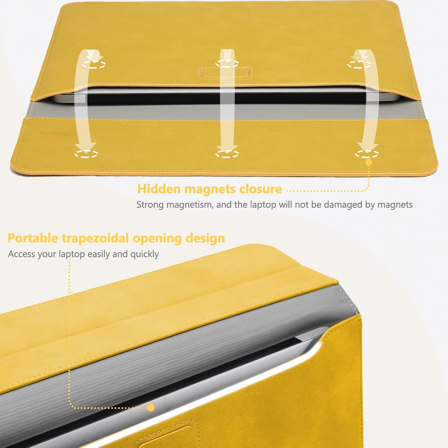 Detalle de HYZUO 13 Inch Laptop Sleeve with Stand