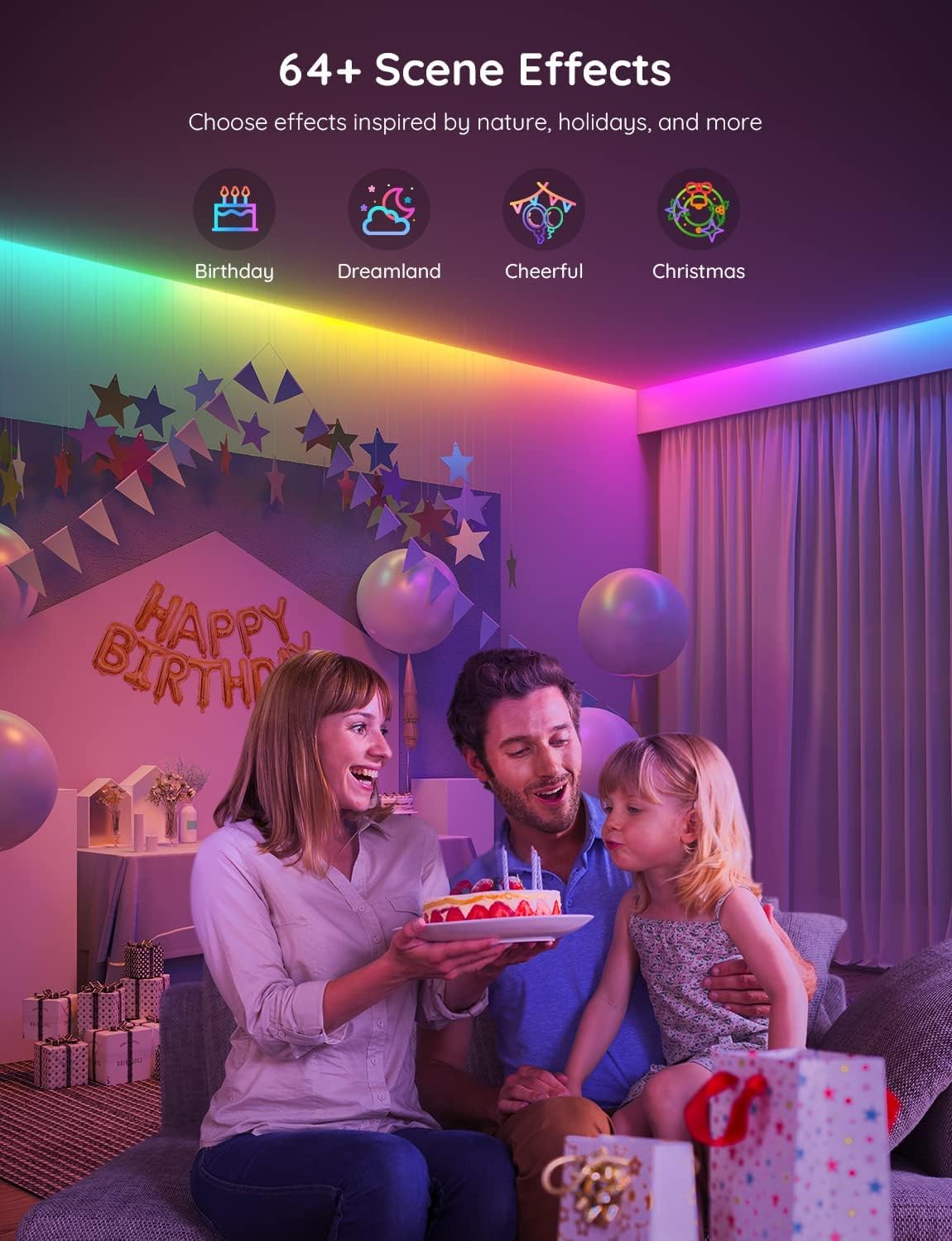 Detalle 2 de Govee RGB LED Strip, 16.4 ft, Bluetooth