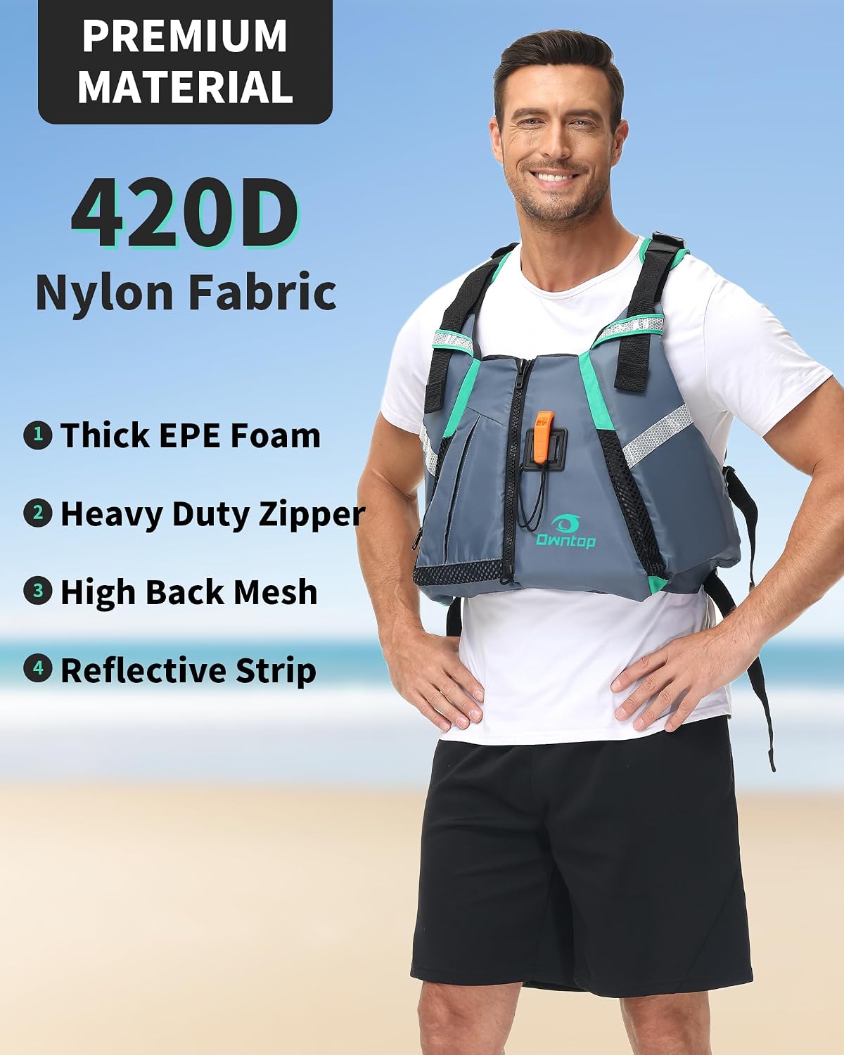 Detalle 2 de Owntop Adult Swim Vest, Neoprene