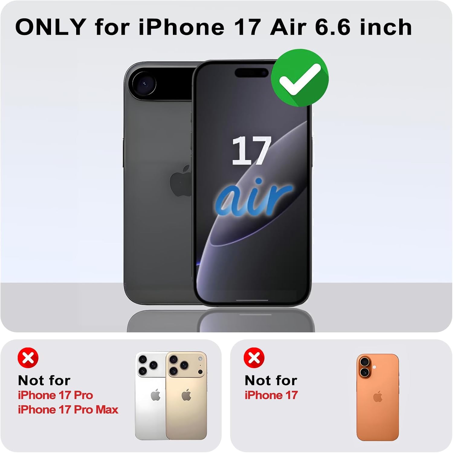 Thumbnail 1 de Yeddabox for iPhone 17 Air Case – Navy Blue Striped Slim TPU, Shockproof