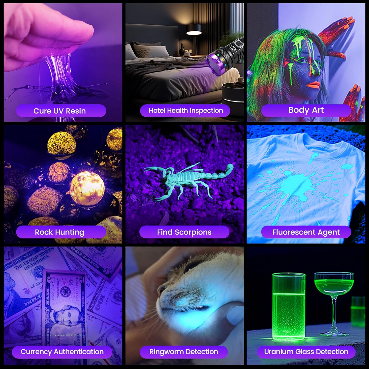 Thumbnail 5 de VASTFIRE 365nm UV Torch 30W