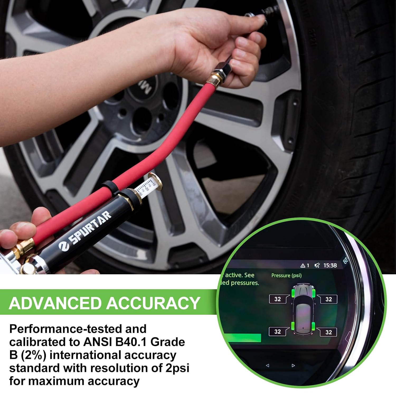 Thumbnail 1 de Spurtar 10-120 PSI Tire Pressure Gauge