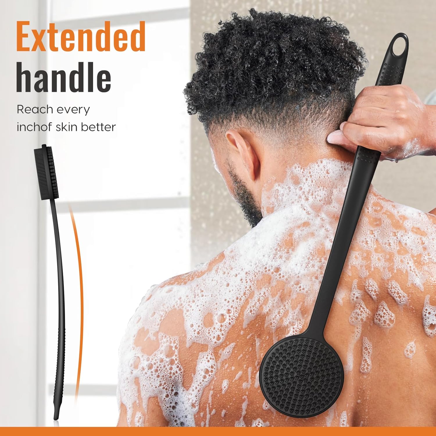 Thumbnail 4 de Silicone Back Scrubber 17in Long Handle