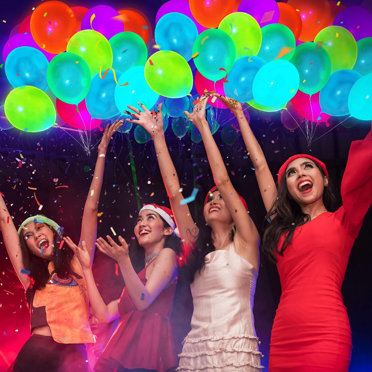 Thumbnail 4 de UV Neon Balloons 100 pcs 12 in 🎈