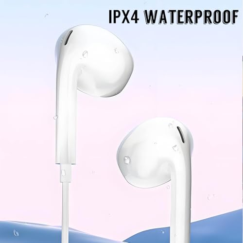 Detalle de Bxlive USB C Headphones (2 Pairs) – Wired In-Ear USB-C Earphones with Mic & Volume Control