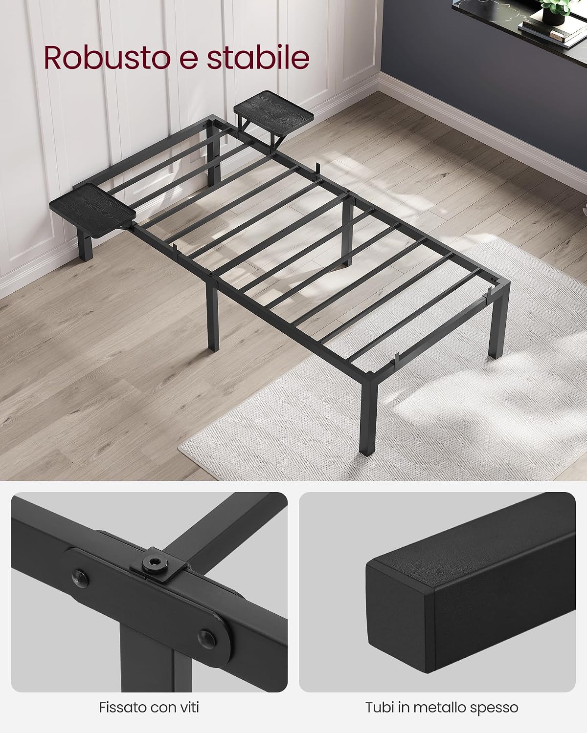 Thumbnail 5 de VASAGLE RMB091B01 Struttura Letto Singolo 90x190 cm